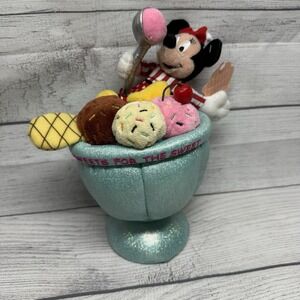 Disney Store Sweet Shop Minnie Ice Cream Sundae Plush Stuffed Toy New
